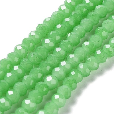 Baking Painted Imitation Jade Glass Bead Strands DGLA-A034-J8MM-A9-1