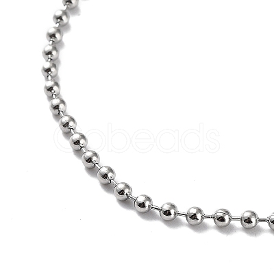 Non-Tarnish 304 Stainless Steel Ball Chain Necklace NJEW-D045-03P-1