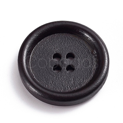 Natural Wooden Buttons X-BUTT-WH0015-03B-25mm-1