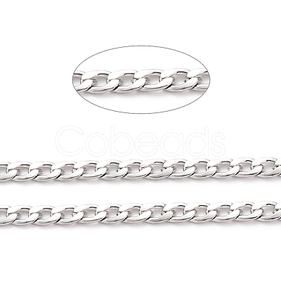 Tarnish Resistant 304 Stainless Steel Cuban Link Chains CHS-M003-13P-B-1