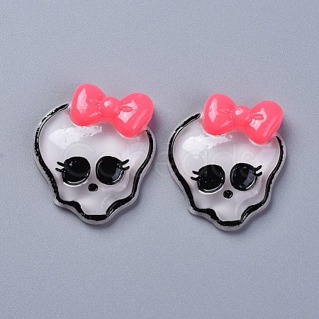 Halloween Theme Opaque Resin Cabochons RESI-D0003-03-1