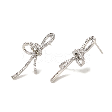 Brass Stud Earrings EJEW-R162-14P-1