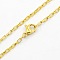 Unisex 304 Stainless Steel Box Chain Necklaces, with Lobster Claw Clasps, Golden, 17.7 inch(45cm)