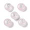 Natural Rose Quartz Beads, Rondelle with Letter, Letter W, 8.5~9x5~5.5mm, Hole: 1.2mm