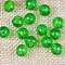 Transparent Acrylic Beads, Round, Green, 12mm