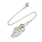 Brass Dowsing Pendulum Big Pendants, Gourd Charm, Cadmium Free & Lead Free, Platinum, 230mm