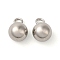 Non-Tarnish 304 Stainless Steel Charms, Ball Charm, Stainless Steel Color, 12x8mm, Hole: 2.4mm