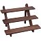 DIY 3 Tier Wooden Display Riser Kit, for Models, Building Blocks, Doll Display Holder, Storage Organizer Rack, with Screws & Wing Nuts, Coffee, 39x7.6x1.1cm