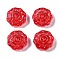 Painted Glass Beads, Flower, Red, 15x15.5x6.5mm, Hole: 1.2mm