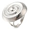 304 Stainless Steel Ring for Women, Stainless Steel Color, Inner Diameter: 17mm