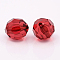 Faceted Round Transparent Acrylic Beads, Medium Violet Red, 14mm, Hole: 2mm, about 320pcs/bag