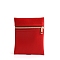 Rectangle PU Leather Jewelry Gift Zipper Bags, Gift Jewelry Packaging Bags for Earrings Rings Bracelets, Red, 12x10cm