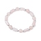 Natural Rose Quartz Round Beaded Stretch Bracelets for Women, wiht CCB Plastic Beads, Inner Diameter: 2 inch(5.1cm)