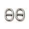 Non-Tarnish 304 Stainless Steel Buckle Clasps, for Webbing, Strapping Bags, Garment Accessories, Oval, Stainless Steel Color, 17.5x11.5x2.5mm, Hole: 13x6.5mm