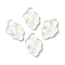 K9 Glass Cabochons, with Glitter Powder, Cloud, White, 5.5x8x2.3mm