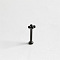 Titanium Steel Threadless Labrets Piercing Jewelry, Nose Studs Body Jewelry, Black, 8mm, Pin: 1.8mm