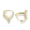 Brass Huggie Hoop Earring KK-N227-60-NF-3