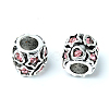 Zinc Alloy Rhinestone European Beads PALLOY-TAC0024-03B-1