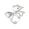 Bowknot Alloy Open Cuff Rings RJEW-U006-05P-2