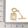 Brass Micro Pave Clear Cubic Zirconia Toggle Clasps KK-N254-87G-4