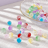 ARRICRAFT 60Pcs 6 Colors Transparent Crackle Acrylic Beads CACR-AR0001-01-5