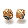 Rack Plating Alloy Rhinestone European Beads PALLOY-P307-06G-1