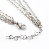 Brass Chain Tiered Necklaces NJEW-JN02280-3