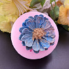 Flower Shape DIY Food Grade Silicone Molds AJEW-P046-49-4