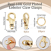 Beebeecraft 6Pcs Brass Swivel Lobster Claw Clasps DIY-BBC0001-51-2