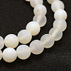 Frosted Natural White Agate Beads Strands X-G-F377-6mm-3