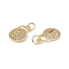 Brass Micro Pave Cubic Zirconia Pendants KK-E068-VB119-3