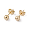 Rack Plating Brass Round Ball Stud Earrings for Women EJEW-F294-08B-G-2
