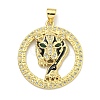 Brass Micro Pave Cubic Zirconia Pendants KK-K354-09E-G-1