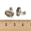 Non-Tarnish 201 Stainless Steel Stud Earrings Findings STAS-O004-07C-P-3