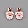 Golden Plated Alloy Enamel Pendants ENAM-T009-95-RS-1