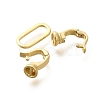 Rack Plating Brass Fold Over Clasps KK-H508-04G-2