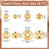 PandaHall Elite 120Pcs 4 Styles Brass Spacer Beads KK-PH0006-63-2