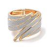 Sparkle Wings Wrap Alloy Cuff Bangles BJEW-C058-05G-02-2