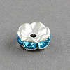 Brass Grade A Rhinestone Bead Spacers RB-S033-A-2