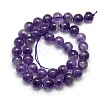 Natural Amethyst Round Bead Strands X-G-L170-10mm-02-2