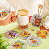 DIY Bees Theme Diamond Painting Acrylic Cup Mat Kits DIY-TAC0012-72-8