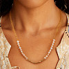 925 Sterling Silver with Natural Pearls Beads Necklaces NJEW-Z030-07G-3