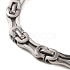 Tarnish Resistant 304 Stainless Steel Byzantine Chain Bracelets BJEW-B078-96P-2