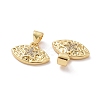 Brass Micro Pave Clear Cubic Zirconia Charms ZIRC-F134-08G-3