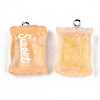 Transparent Resin Pendants X-RESI-S356-54A-03-2