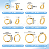 PandaHall Elite 180Pcs 12 Styles Brass Split Rings FIND-PH0020-26-2