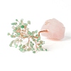 Natural Green Aventurine Money Tree with Natural Rose Quartz Base Display Decorations DJEW-G027-08RG-05-2