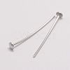 Anti-Tarnish Rhodium Plated 925 Sterling Silver Flat Head Pins STER-P024-07-B-2