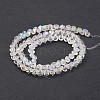 AB Color Plated Faceted Diamond Glass Bead Strands EGLA-J059-AB01-2