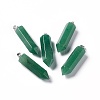 Natural Green Aventurine Double Terminated Pointed Pendants G-G926-01P-02-1